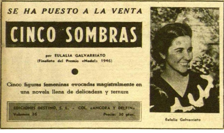 Reseña y fragmentos sublimes de CINCO SOMBRAS, de Eulalia&nbsp;Galvarriato